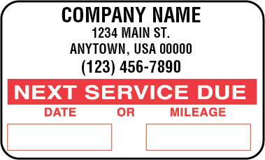 271-SC-1000-1 Service Reminder Sticker Main image