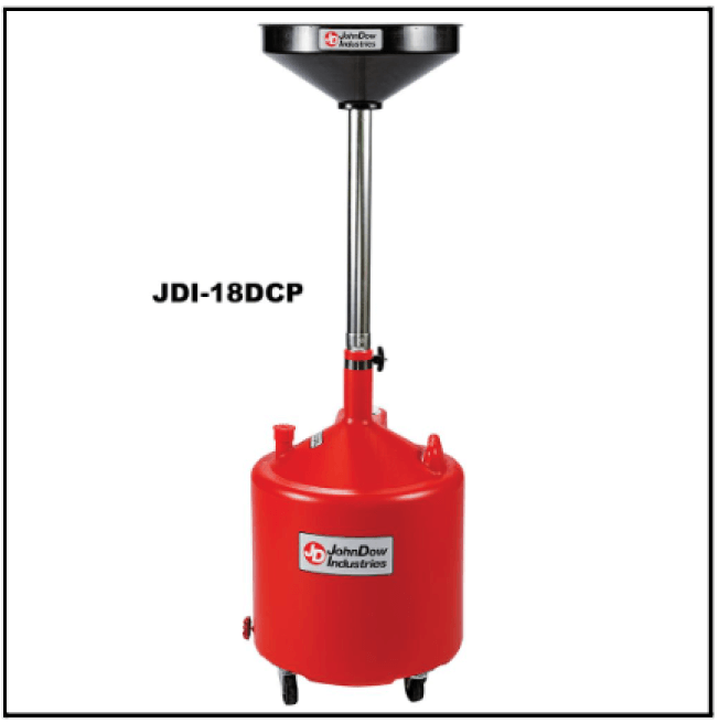 JohnDow Industries 18-Gallon Economy Portable Poly Oil Drain